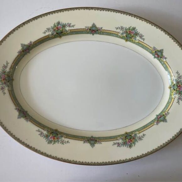 Noritake Mystery #116 pattern 16 inch oval serving platter - Picture 2 of 5